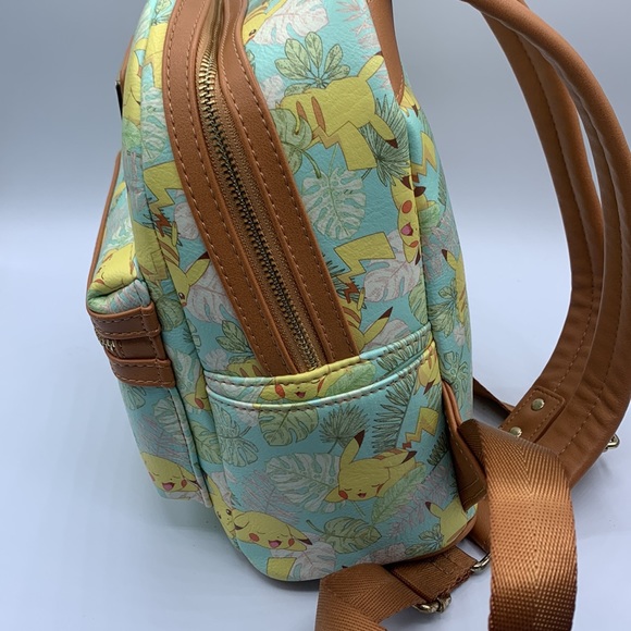 Loungefly Pokémon Pikachu Leave Pattern Faux Leather Backpack Limited Edition main image 10